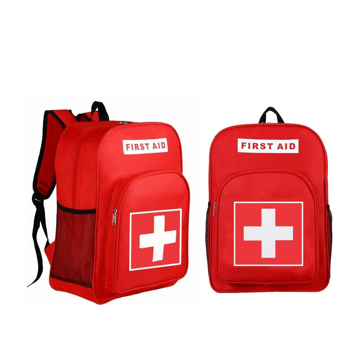 Stay Prepared with a Large-Capacity Red First Aid Backpack